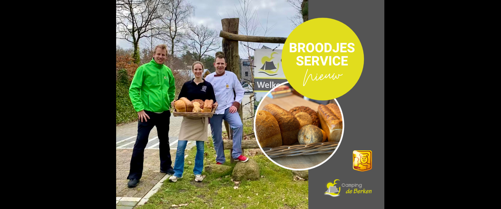 Frühstücksservice auf dem Camping de Berken